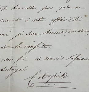 Lettre de Caroline Aupick, mère de Charles Baudelaire - Imagen 1 de 1