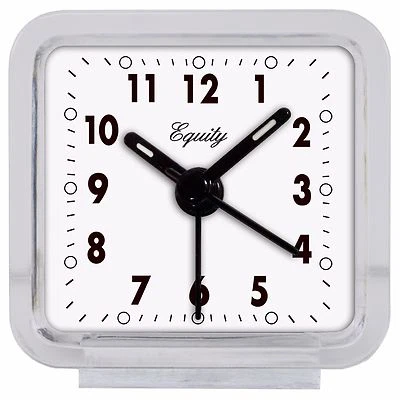 21038 Equity by La Crosse Clear Quartz Analog Travel Alarm Clock - Image 1 of 4
