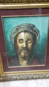 Dipinto di Gesù di Carignani in perfetto stato incorniciato  - Foto 1 di 1
