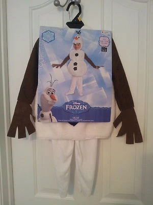 Disney Olaf Frozen Snowman Deluxe Costume Childs Size L(4-6) Jumpsuit & Hood NWT - Image 1 of 4