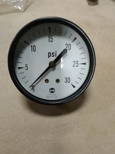 AMETEK GAUGE 2.5" FACE, 0-30 PSI, PANEL MNT, 1/4" NPT REAR CONN, NOS G32 - Picture 1 of 2