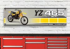 Produktbild - BR442B Yamaha YZ465 Gelb US Farben Inspiriert Garage Werkstatt Banner Schild