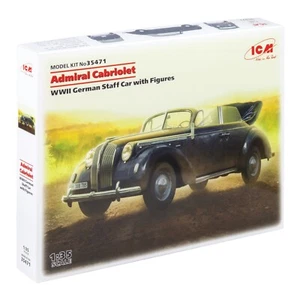 Admiral Cabriolet, coche de personal de la Segunda Guerra Mundial con figuras ICM 35471 kit modelo de plástico 1:35 - Imagen 1 de 16