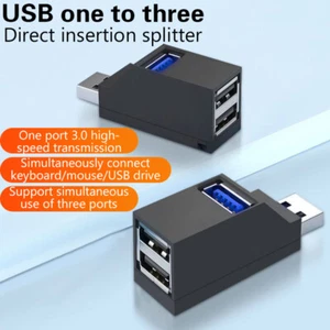 High Speed USB 3.0 HUB Adapter Extender Mini Splitter Box 3 Port Data Transfer - Afbeelding 1 van 18