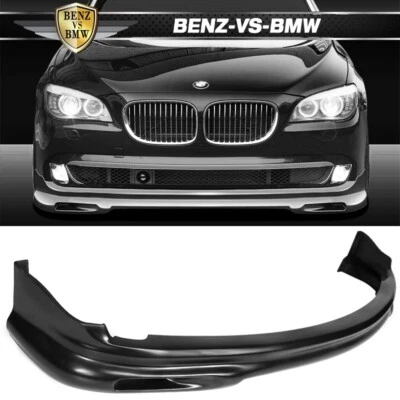 Fits 09-12 BMW F01 7-Series HM Style Front Bumper Lip Spoiler Unpainted PU Foto 1 de 4