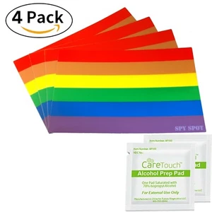 4er Set Vinyl Support LGBT Community Pride Flagge Aufkleber wetterfest Spionage Spot - Bild 1 von 4
