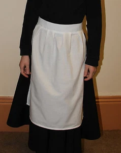 Victorian White Maids Apron Fancy Dress Childs and Adult sizes Book week Costume - Picture 1 of 14