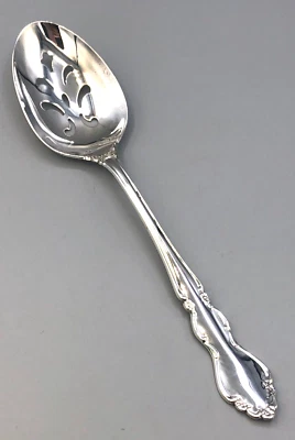 Cuchara perforada de plata de ley Dover by Oneida 8 3/8" Foto 1 de 2