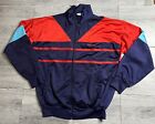 Reebok Windbreaker Track Jacket Men's Large Blue/Red Full Zip Vintage 90S