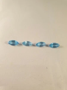 Topazio blu svizzero naturale 14 mm x 7 mm pietra preziosa taglio marquise - Foto 1 di 8