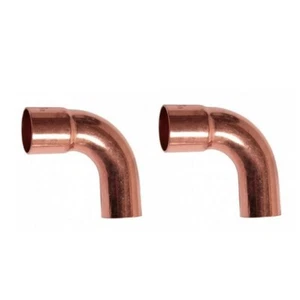 3/8" HVAC Copper Long Radius Street 90 , W02809 / C272-0002 , Pack of (2) - Picture 1 of 2