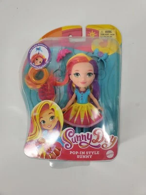 Nickelodeon Sunny Day Pop In Rainbow Hair Style 6" Doll Toy w/ Accessories Brush - Image 1 of 4