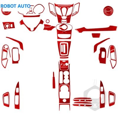 Kits completos de fibra de carbono roja de 70 piezas para Ford Fiesta 2011-2019 cubierta interior embellecedor Foto 1 de 4