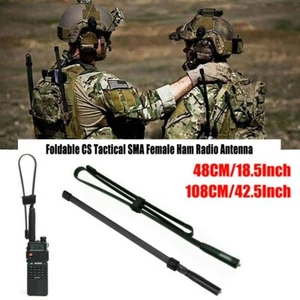 Tactical Antenna 42.5'' SMA-Female VHF/UHF For Baofeng UV-5R UV-82 Two Way Radio - Picture 1 of 13