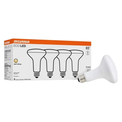 SYLVANIA ECO LED BR30 Light Bulb, 65W = 10W, Dimmable, Frosted Finish, 650 Lu... - Image 1 of 4