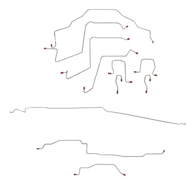 Полный комплект тормозной магистрали 2WD RWABS с четырьмя кабинами для Dodge Ram 1500 1998-01 годов выпуска CBK0204SS - Изображение 1 из 4