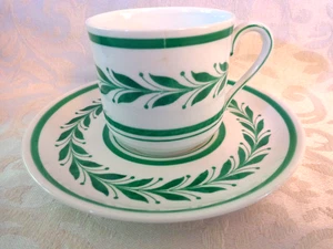 TIFFANY & CO. Demitasse Tasse & Untertasse Grün & Weiß Spode Copeland China England - Bild 1 von 7