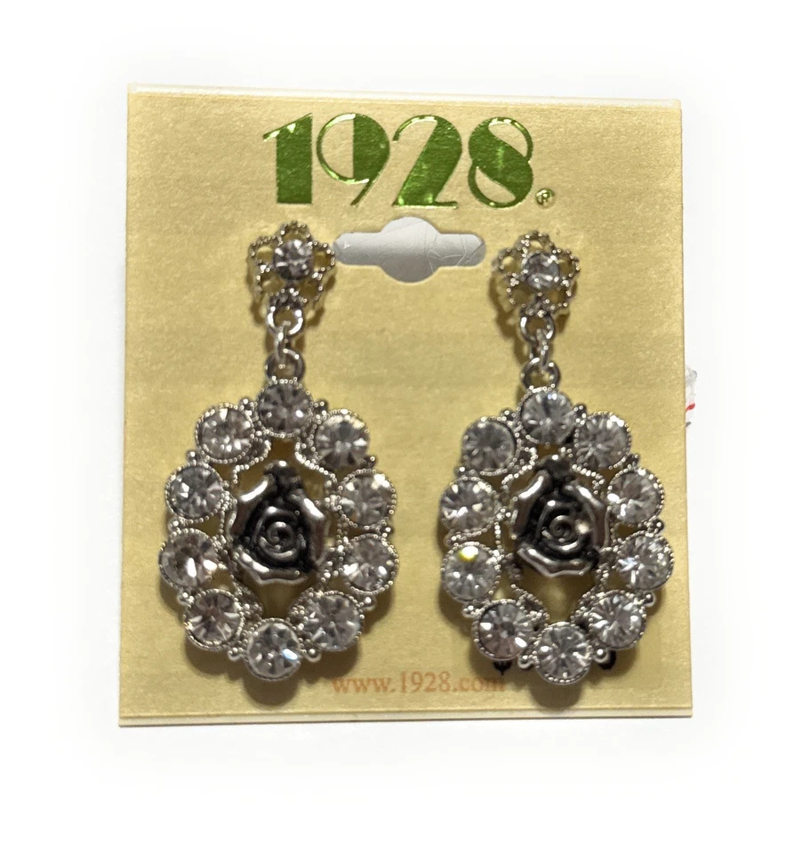 Brincos de cristal prata rosa flor assinatura design brincos de noiva moda profissional - Imagem 1 de 4