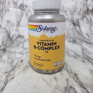 Solaray Vitamin B-Complex 75 100 Capsules Exp 12/2027 - Picture 1 of 4