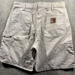 Vintage 90s Carhartt Carpenter Shorts B144 PUT White Workwear Gr. 32  - Bild 1 von 6
