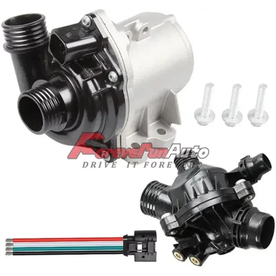 NEW Electric Engine Water Pump W/ Thermostat For BMW N54 N55 3.0L 135i 335i 535i - Image 1 of 4