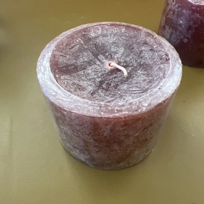 Pier 1 Imports Asian Spice Scented 3 x 4 in Pillar Candle NEW Unused Bougie - Image 1 of 4