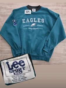Vintage 90s Y2K Philadelphia Eagles Embroidered Crewneck Sweatshirt Sz 2XL NEW - Picture 1 of 11