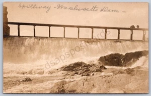 Postal K40/Clinton Massachusetts RPPC c1910 Massachusetts Dam 206 - Imagen 1 de 2