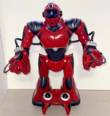 Robonetics Robosapien V2 RED Robot 22" WowWee 2005 w/ Remote  AS IS SEE VIDEO - Image 1 of 4