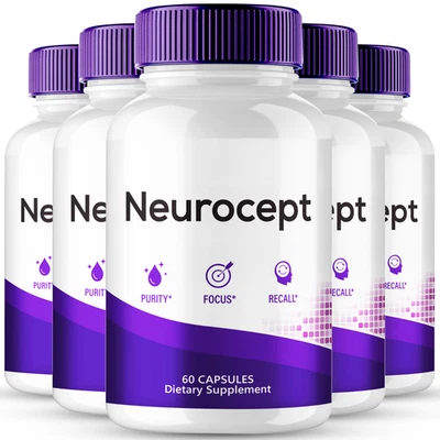 (5 Pack) NeuroCept Mind Cognitive Support for Focus Memory & Clarity Capsules - Image 1 of 3