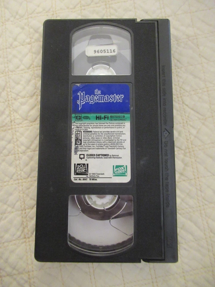 The Pagemaster (VHS) (Macaulay Culkin, Christopher Lloyd) (Tape Only) Foto 1 de 1