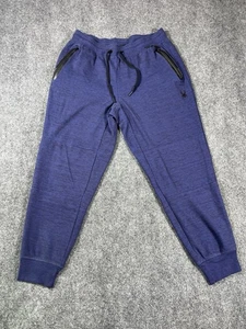 Spyder Jogginghose Sweatpants Herren Large Tapered Leg Blau Kordelzug Reißverschlusstasche Gym - Bild 1 von 9