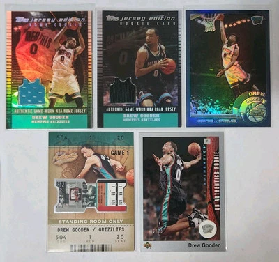 🔥 5 Card Rc /25 Jersey Black /99 Topps Chrome Refractor Lot Drew Gooden  - Image 1 of 2