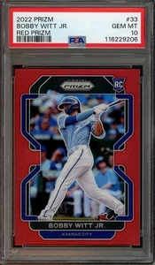 2022 Prizm Bobby Witt Jr.  #33 Red Prizm PSA 10 Rookie Royals 9206 - Picture 1 of 2