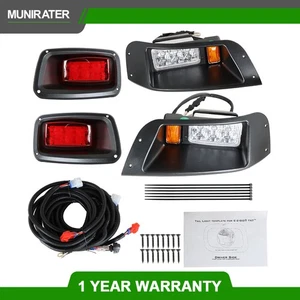 For EZGO TXT Golf Cart Gas&Electric 12V LED Headlight & Tail Light Kit W/ Wire - Picture 1 of 9