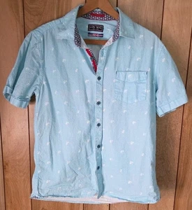 LON-NYC Across The Pond Herren M Hemd mit Knopfleiste Kurzarm hellblau - Bild 1 von 11