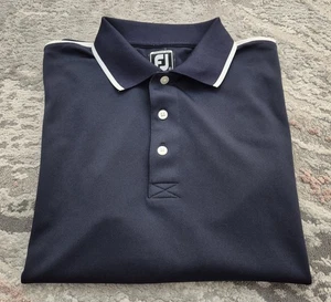 Polo Footjoy manica corta blu navy taglia L - Foto 1 di 10