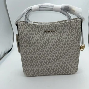 Bandolera/mensajero grande de viaje Michael Kors Jet Set nueva con etiquetas - crema clara multi - Imagen 1 de 5