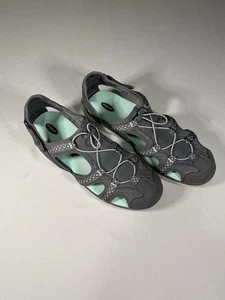 Dr. Scholl’s Damen-Sportsandalen grau aquamarin Größe 9,5 M bequemes Gehen Mesh - Bild 1 von 14