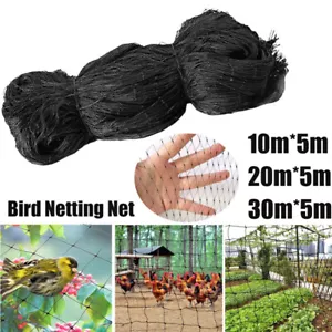 Anti Bird Pond Netting Net Commercial Fruit Trees Plants 10m/20m/30m Mesh Black - Picture 1 of 15