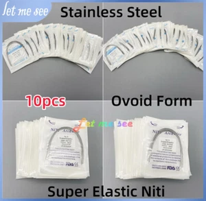 Orthodontic Arch Wires Dental Material Super Elastic Niti/S.S Round Ovoid Form - Picture 1 of 24
