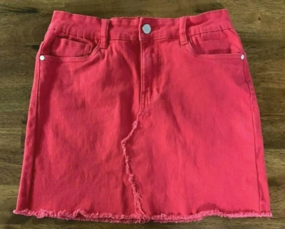 Vintage Doll House Denim Mini Skirt Women's Stretch Color Red Medium Wash Size 5 - Image 1 of 2