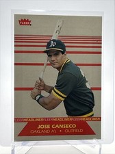 1987 Fleer Headliners Jose Canseco Rookie Baseball Card #2 NM-MT FREE SHIPPING