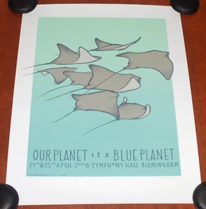 Jay Ryan Our Planet Is Blue Planet Manta Ray Squadron Poster Art Print S/# 350 - Picture 1 of 4
