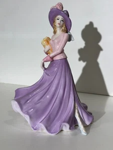 Coalport Sentiments The Birthday Present Bone China Lady Figur - Bild 1 von 5