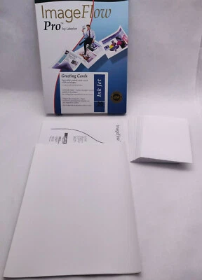 Labelon ImageFlow Pro Quarter-Fold Inkjet Greeting Cards - 20 Sheets & Envelopes - Image 1 of 4