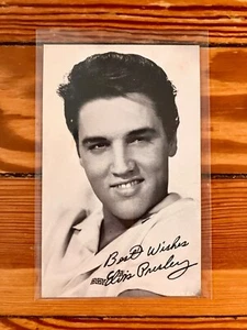 Beste Wünsche, Elvis Presley - Schwarz-Weiß-Foto in Klarsichthülle! 2x3 - Bild 1 von 2