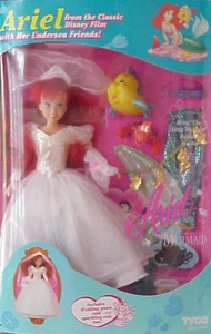 NEU DISNEY TYCO KLEINE MEERJUNGFRAU HOCHZEIT BRAUT ARIELLE PUPPE UNTERWASSER FREUNDE ARMBAND - Bild 1 von 1