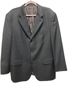 44L Sartoriale Men Italian wool Dark Gray Blazer-Suit Jacket Sport Coat 3 Botton - Picture 1 of 12