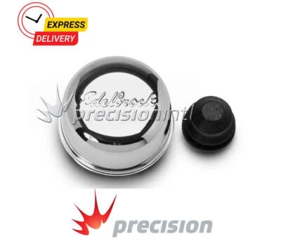 EDELBROCK 4405 CHROME SIGNATURE VALVE COVER BREATHER SB CHEV, FORD V8, HOL V8 - Image 1 of 3